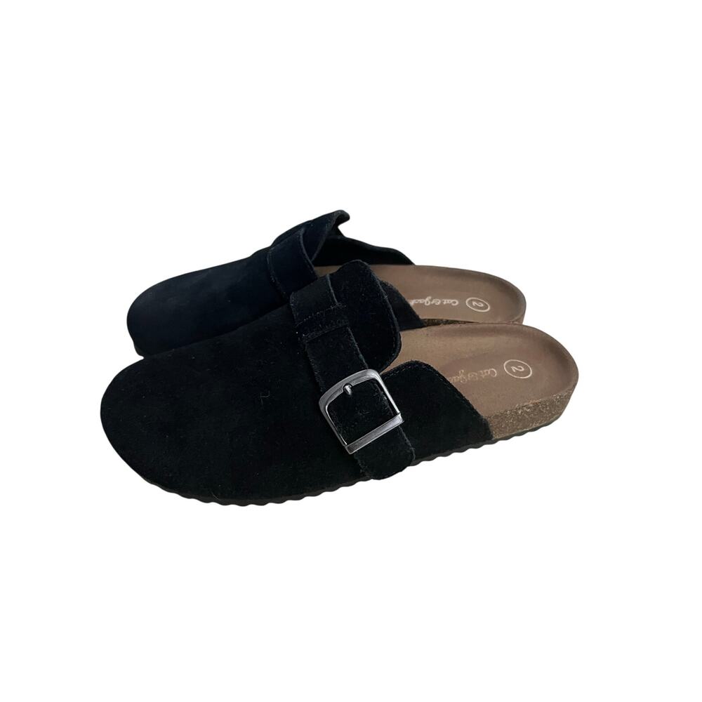 Cat & Jack Black Sude Clogs Size 2 Women